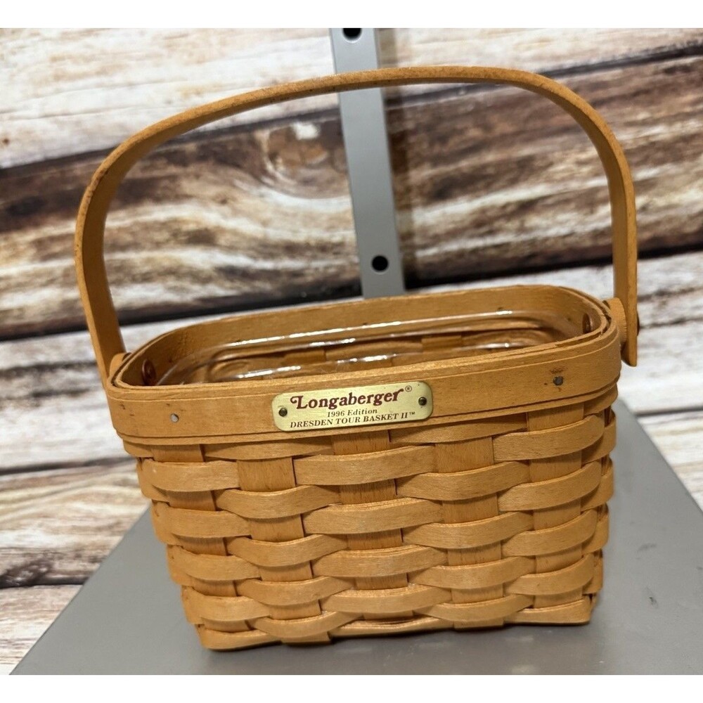 Longerberger Handwoven Basket 1996 Edition Dresden Tour II Ohio USA 8"x6" Signed